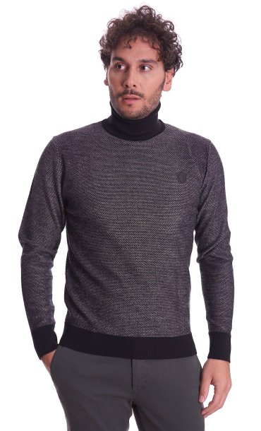 TURTLENECK BICOLOR SWEATER TRUSSARDI