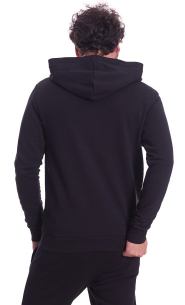 Trussardi men's sweatshirt hooded fleece with logo 52F00186