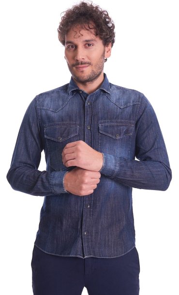 DENIM TEXANA SHIRT MASTRICAMICIAI SLIM FIT