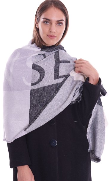 TWINSET LUREX SCARF WITH LOGO