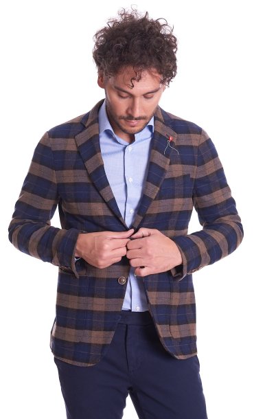 WOOL CHECKED JACKET BERNESE MILANO DROP 7