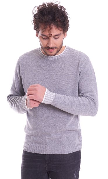 ROUND NECK WARM SWEATER BROWN'S