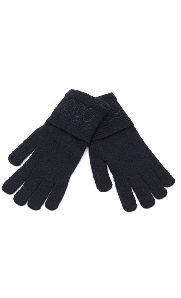 TRUSSARDI GLOVE KNITE WITH EMBROIDERED LOGO