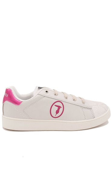 SNEAKER TRUSSARDI CON LOGO GLITTER ROSA