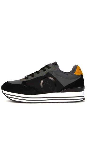 TRUSSARDI SNEAKER WITH LOGO BLACK