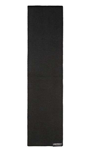 TRUSSARDI KNIT SCARF WITH LEATHER LOGO