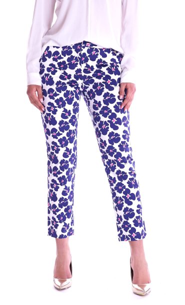 PANTALONE LUCKYLU A FIORI BLU