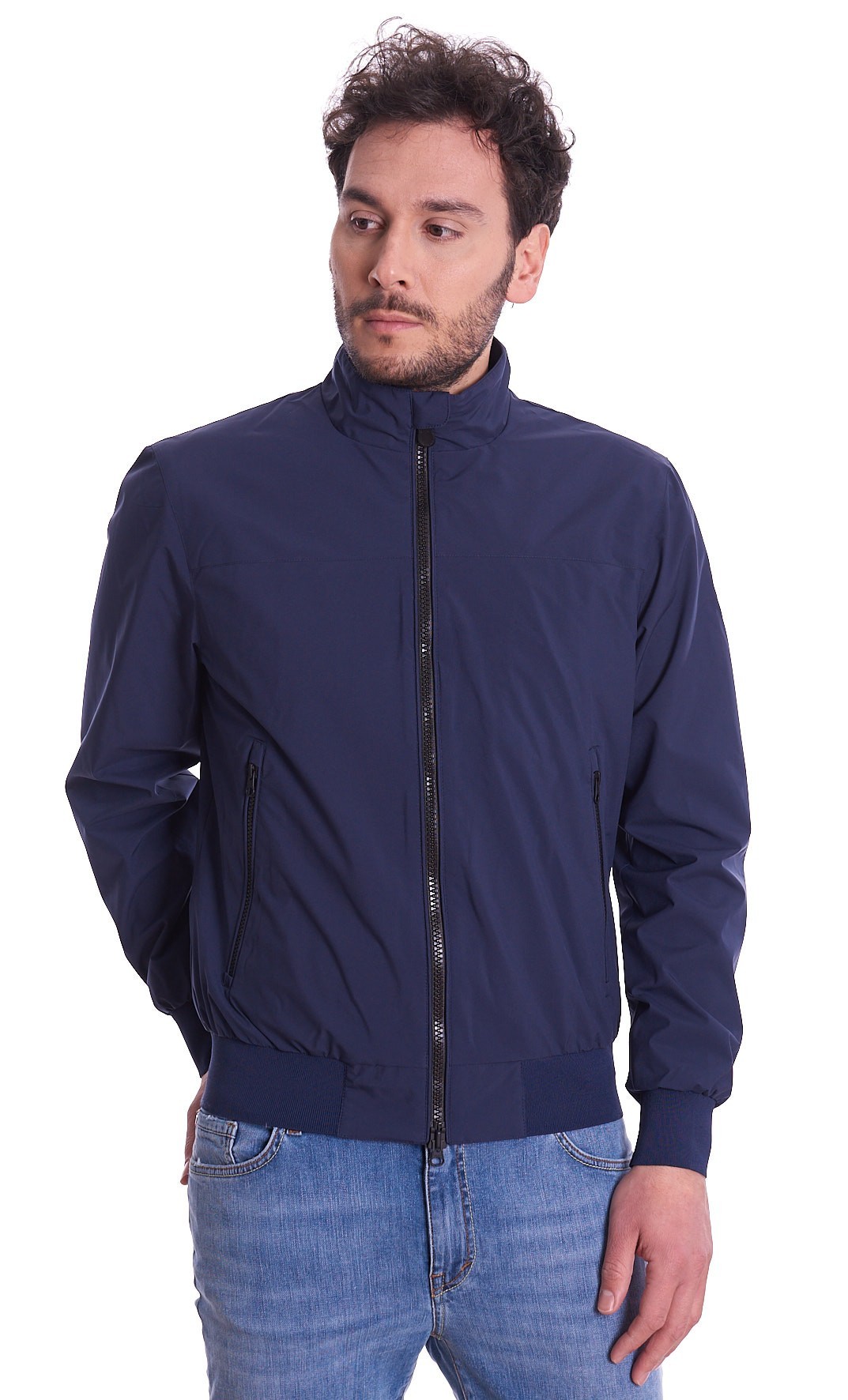 Men's light blue bomber jacket SAVE THE DUCK Finlay