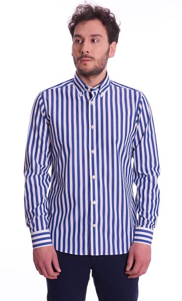 MAXI STRIP SHIRT MASTRICAMICIAI BUTTON DOWN SLIM FIT