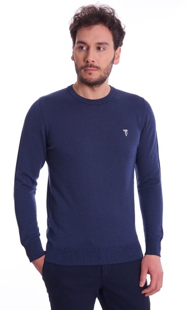 ROUNDNECK TEXTURED SWEATER TRUSSARDI