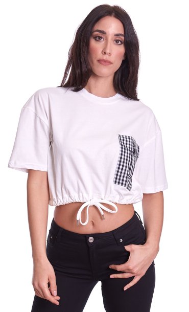 T-SHIRT TWINSET ACTITUDE CON TASCHINO