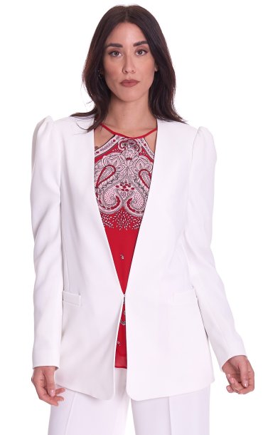 TWINSET BLAZER WITH PUFF SLEEVES