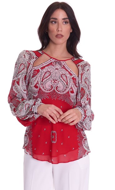 TWINSET PRINTED BLOUSE LONG SLEEVE