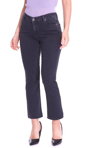 JEANS TRUSSARDI STRETCH KICK CROPPED ANTRACITE