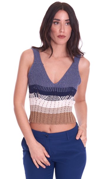 MARIA BELLENTANI SHADED KNIT TOP