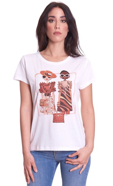 T-SHIRT LUCKYLU STAMPA ETHNIC GIRLS