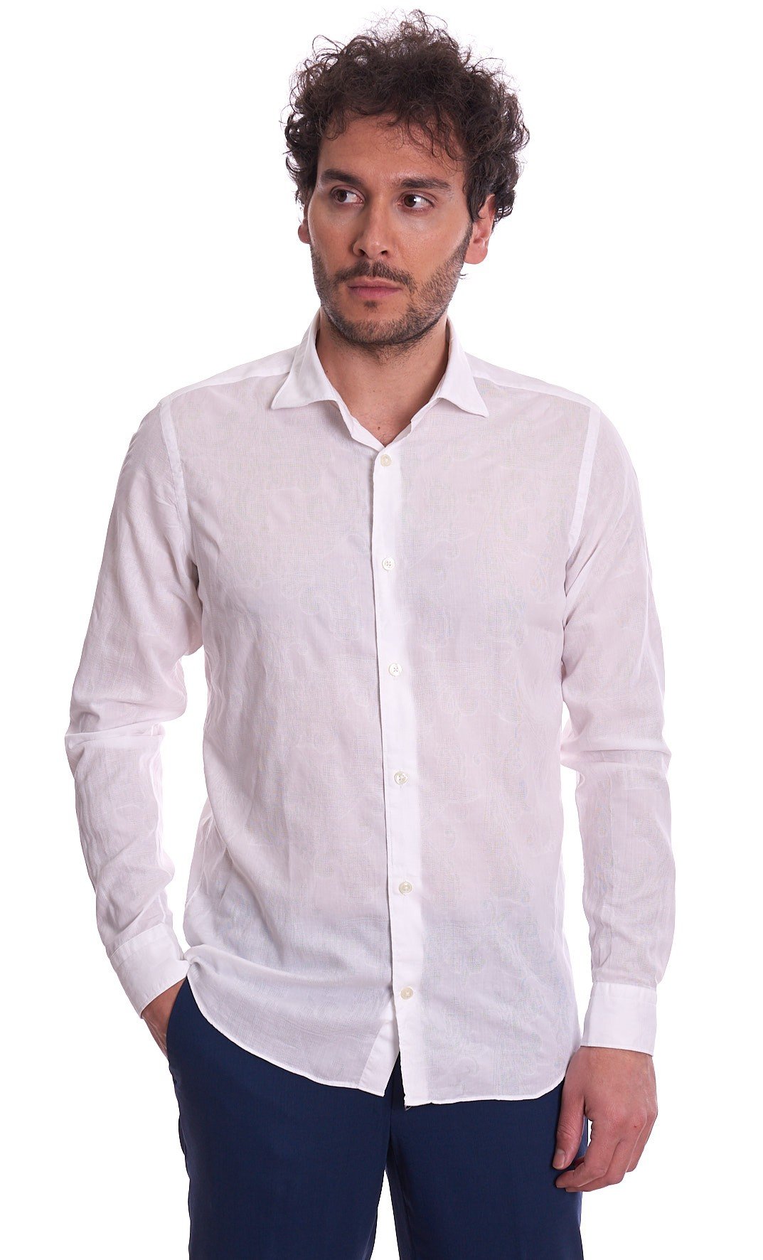 Men's embroidered shirt Mastricamiciai slim fit FS049-OR150