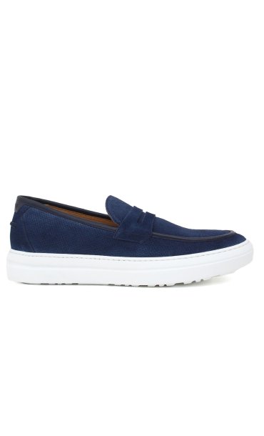 PERFORATED SUEDE SLIP ON