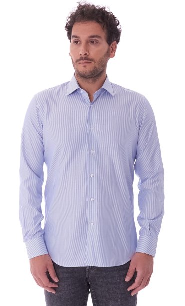 STRIPED DOUBLE TWINSTED SHIRT QUEENSWAY