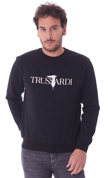 SWEATSHIRT FLEECE TRUSSARDI WITH LETTERING LOGO