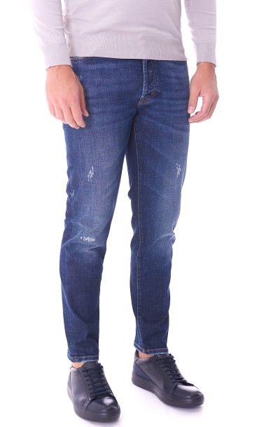 TELERIA ZED WASHED BLUE RIPPED JEANS MARK
