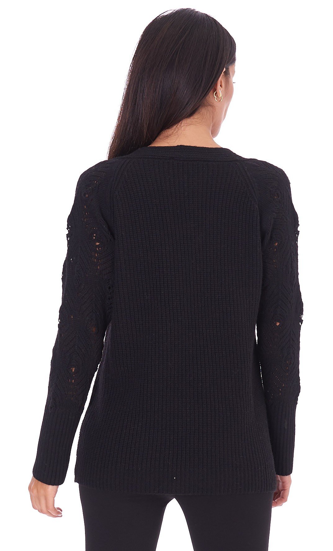 Women's Maria Bellentani sweater with perforated sleeves
