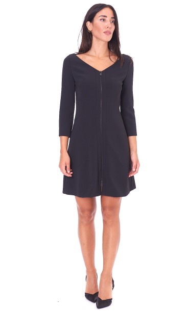 TRUSSARDI ZIP DRESS BLACK