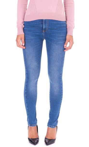 JEANS TWINSET SKINNY VITA ALTA BLU CHIARO