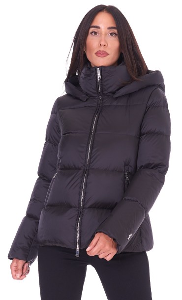 Women s short wide down jacket ADD with hood 6AW221