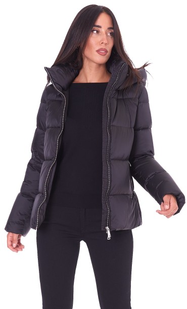 Women s short wide down jacket ADD with hood 6AW221