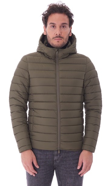 SAVE THE DUCK SHORT QUILTED JACKET WITH HOOD LUCAS