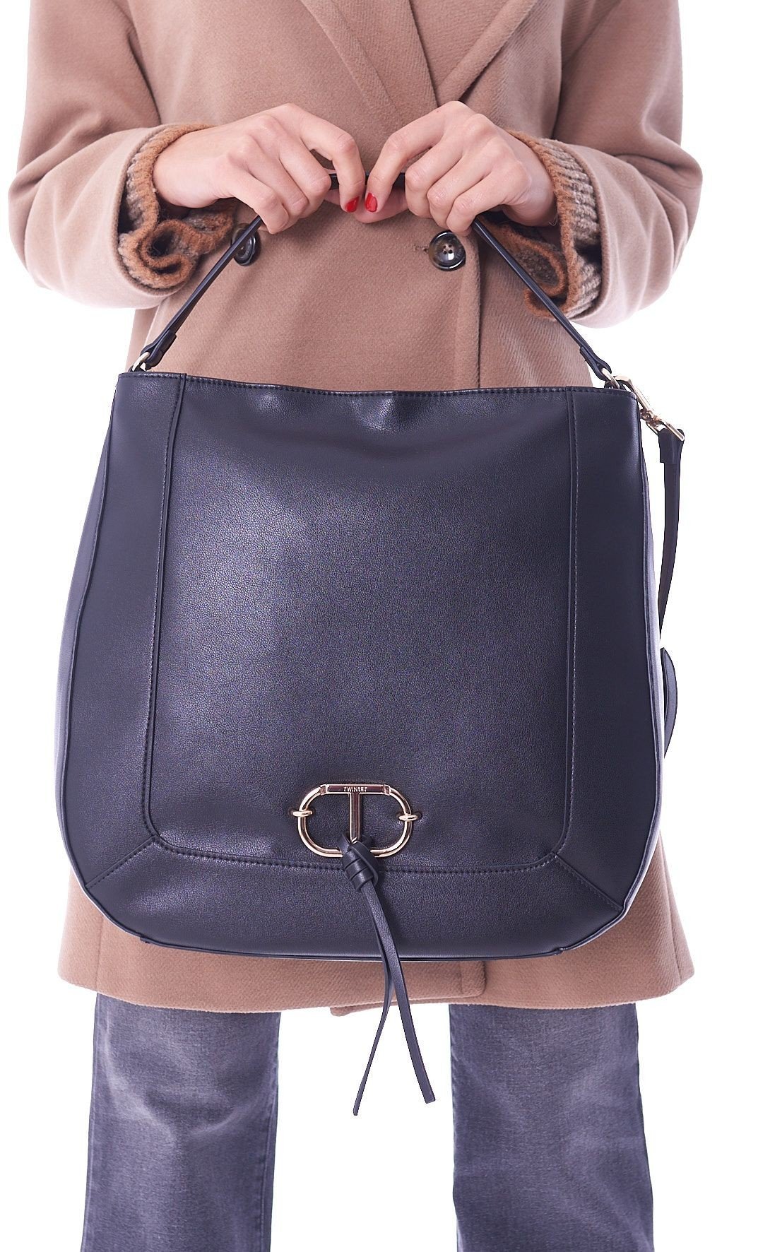 Borsa hobo TWINSET donna con borchie 221TB7162