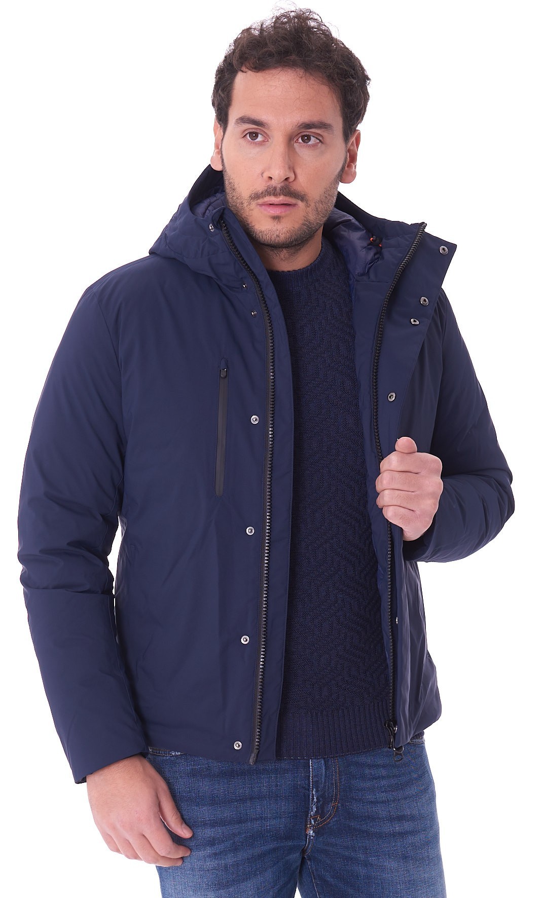 Navy blue short on sale jacket