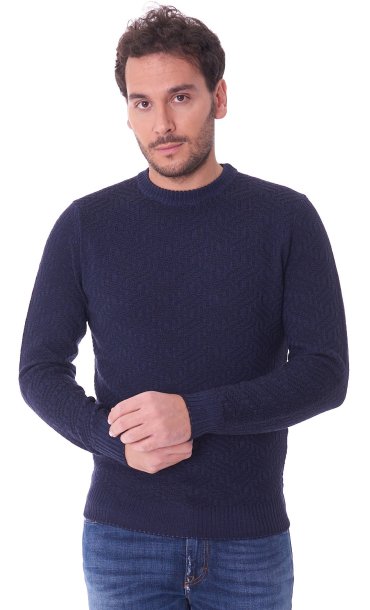 WASHED MERINOS WOOL TEXTURED SWEATER HERITAGE