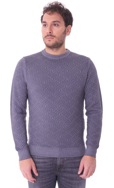 WASHED MERINOS WOOL TEXTURED SWEATER HERITAGE