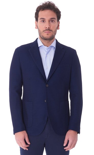 ALESSANDRO GILLES TEXTURED BLUE JEACKET DROP 7