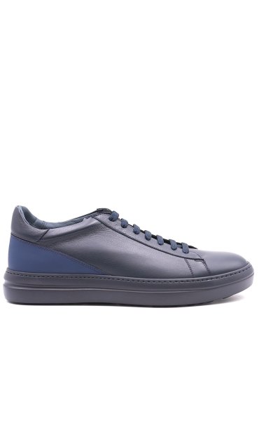 LEATHER SNEAKER ROSSI BLUE