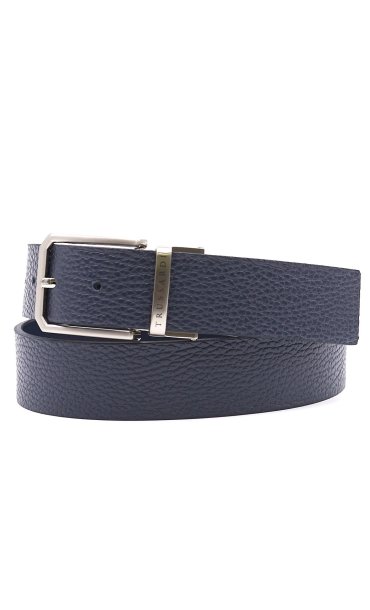 TRUSSARDI REVERSIBLE LEATHER BELT WITH LOGO