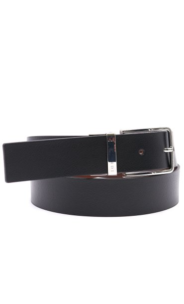 TRUSSARDI REVERSIBLE LEATHER BELT WITH LOGO