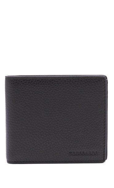 TRUSSARDI LEATHER WALLET WITH LETTERING LOGO