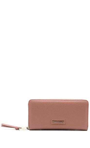 TWINSET WALLET ZIP AROUND WITH LOGO