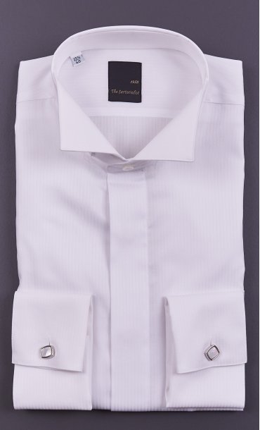 WHITE SHIRT THE SARTORIALIST WITH DIPLOMATIC COLLAR AND CUFFLINKS