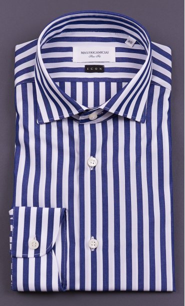  Men's Blue Striped Shirt