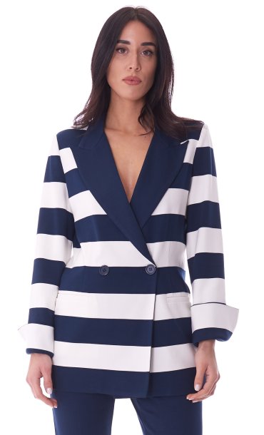 TWINSET STRIPED DOUBLEBREASTED BLAZER