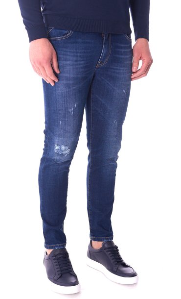 TELERIA ZED BLUE WASHED RIPPED JEANS MARK