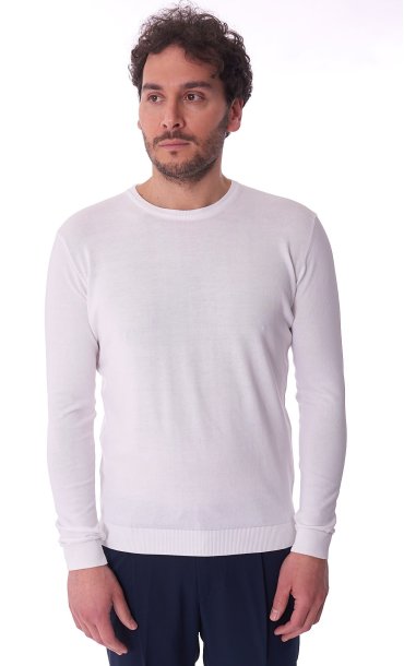 ROUND NECK PIMA COTTON SWEATER PRIVATI FIRENZE