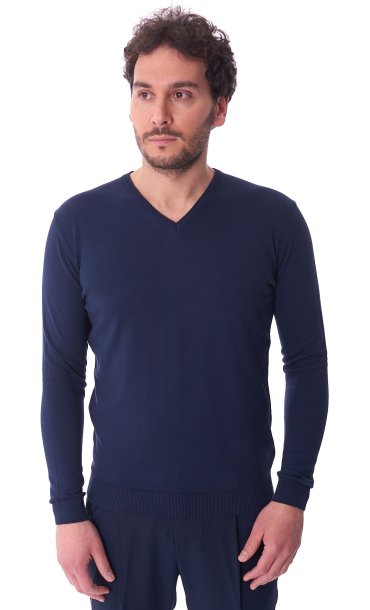 V NECK PIMA COTTON SWEATER PRIVATI FIRENZE