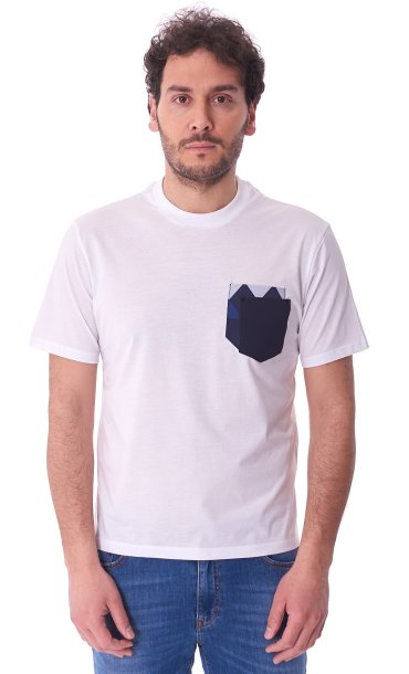 WHITE T-SHIRT PMDS WITH POCKET