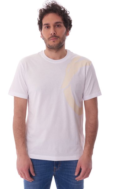 T-SHIRT TRUSSARDI CON STAMPA SULLA SPALLA