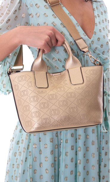 MINI BORSA TOTE TWINSET CON TAGLI LASER